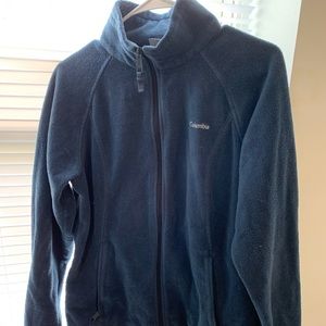Navy Blue Columbia full zip fleece jacket